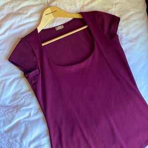 Free people scoop neck spandex t shirt